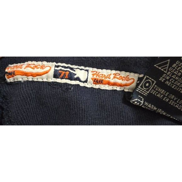 Vtg Hard Rock Cafe Las Vegas Navy Blue 71 Varsity Letters Style Tee Shirt - Picture 9 of 12